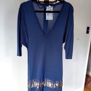 Young Fabulous & Broke Cotton Jersey Dress with Sequin Detail